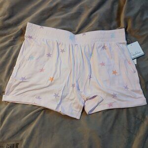 Roudelain Women's Star Printed Sleep Shorts SZ L NWT Pink